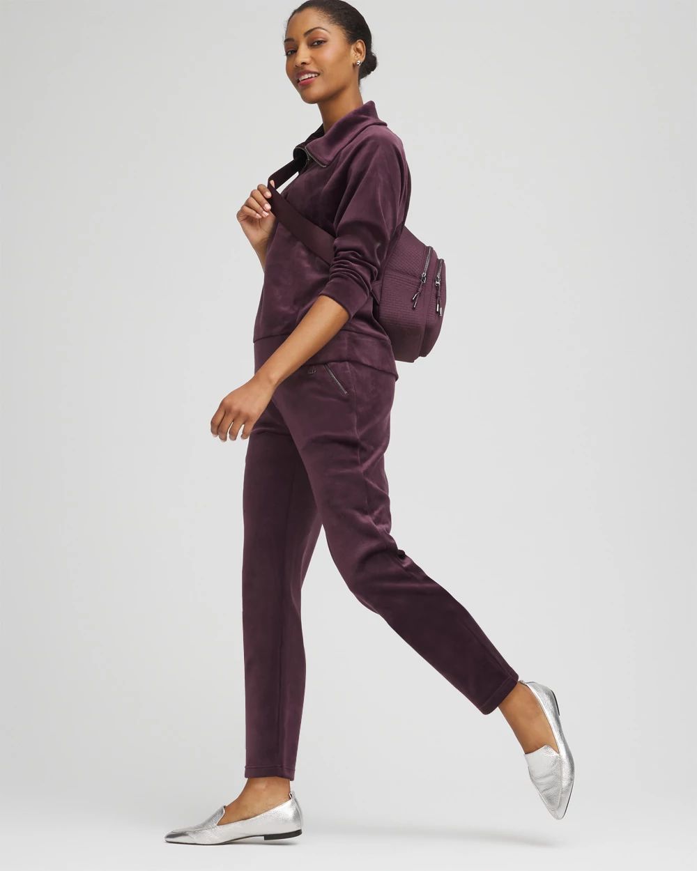 Zenergy® Velour Tapered Ankle Pants | Chico's